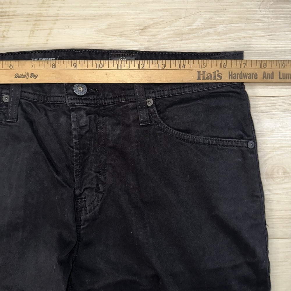 AG Adriano Goldschmied Pants Mens 34x33 Black The Everett Slim Straight Stretch - Picture 6 of 9